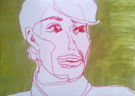 Joja | Johanna Mayr-Keber 2013 Edding + Acyl on Paper  "Cora"